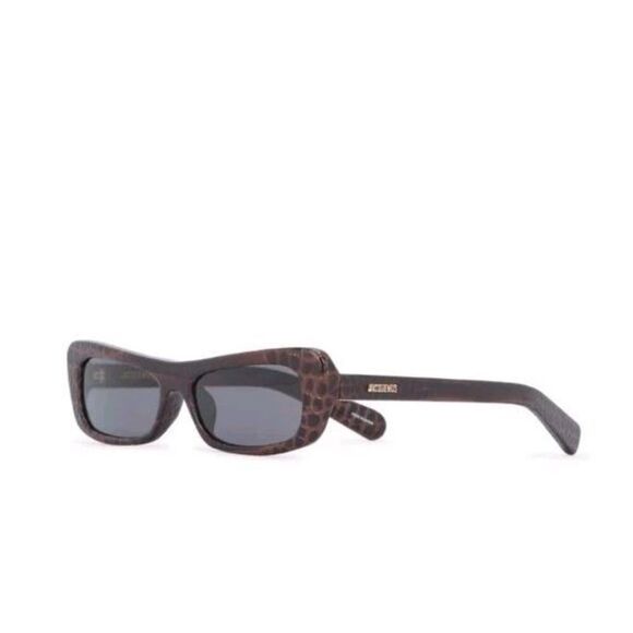 New Jacquemus X Linda Farrow Rectangular Snake 55-16-145 Sunglasses